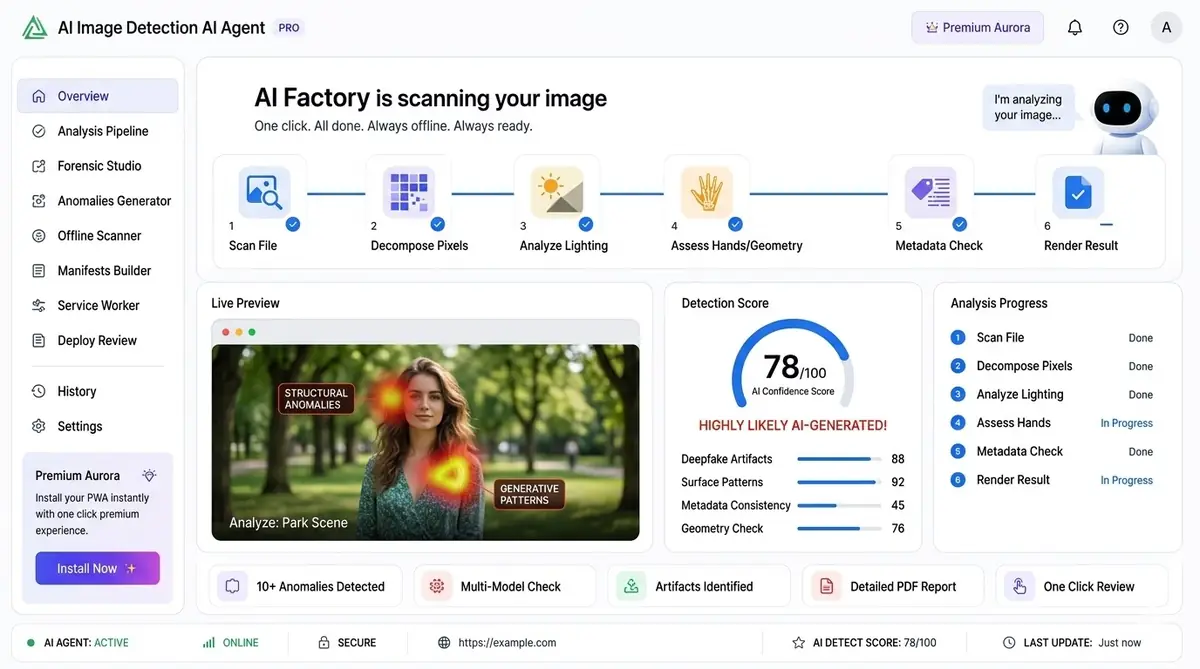 AI Caption Generator Agent — example of the AI tool dashboard software